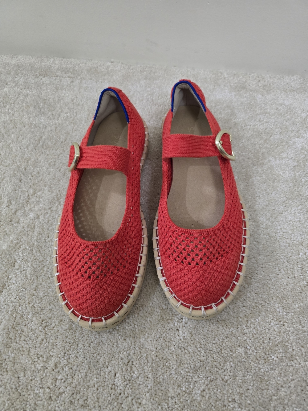 Time and Tru Elegant Red Espadrille Mary Jane Dress Shoes Women’s Size 6 - Picture 15 of 16